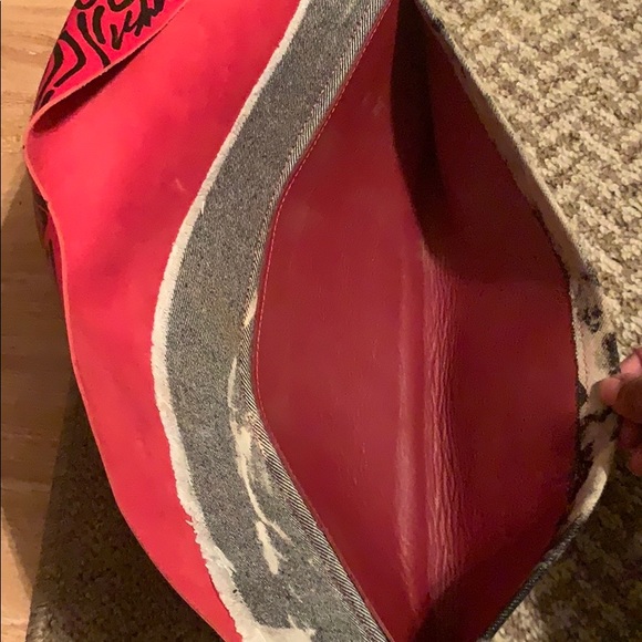 Leather & Denim Custom-Made Clutch - Picture 3 of 16